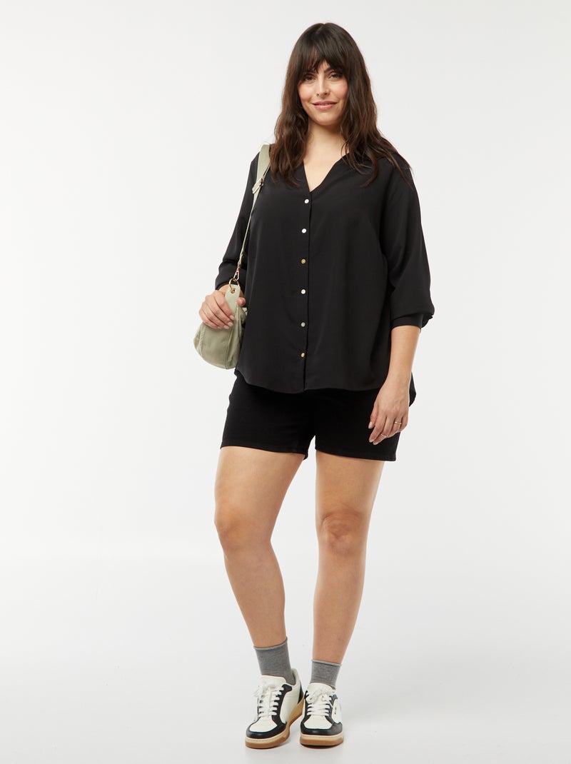 Pantaloncini Modellanti A Vita Alta Ultra Shape – Controllo Pancia, 78% Nylon 22% Spandex, Nero, Taglie XXS/XS - 4XL/5XL