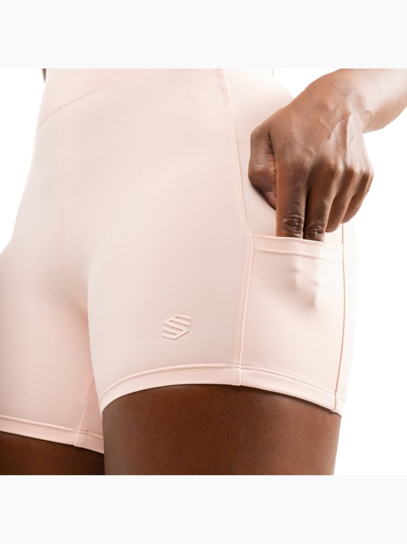 Pantaloncini aderenti da allenamento da donna fitness donna ganges Rosa - Kiabi