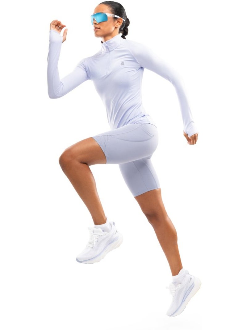 Pantaloncini aderenti da corsa da donna fitness donna thames lilac Viola - Kiabi