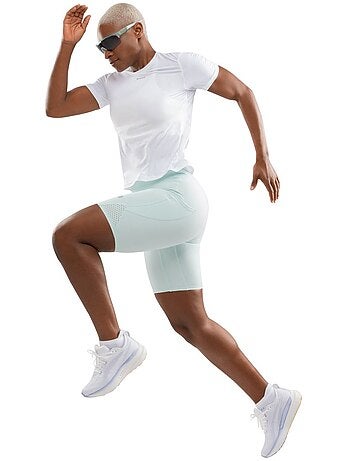 Pantaloncini aderenti da corsa da donna fitness donna thames mint
