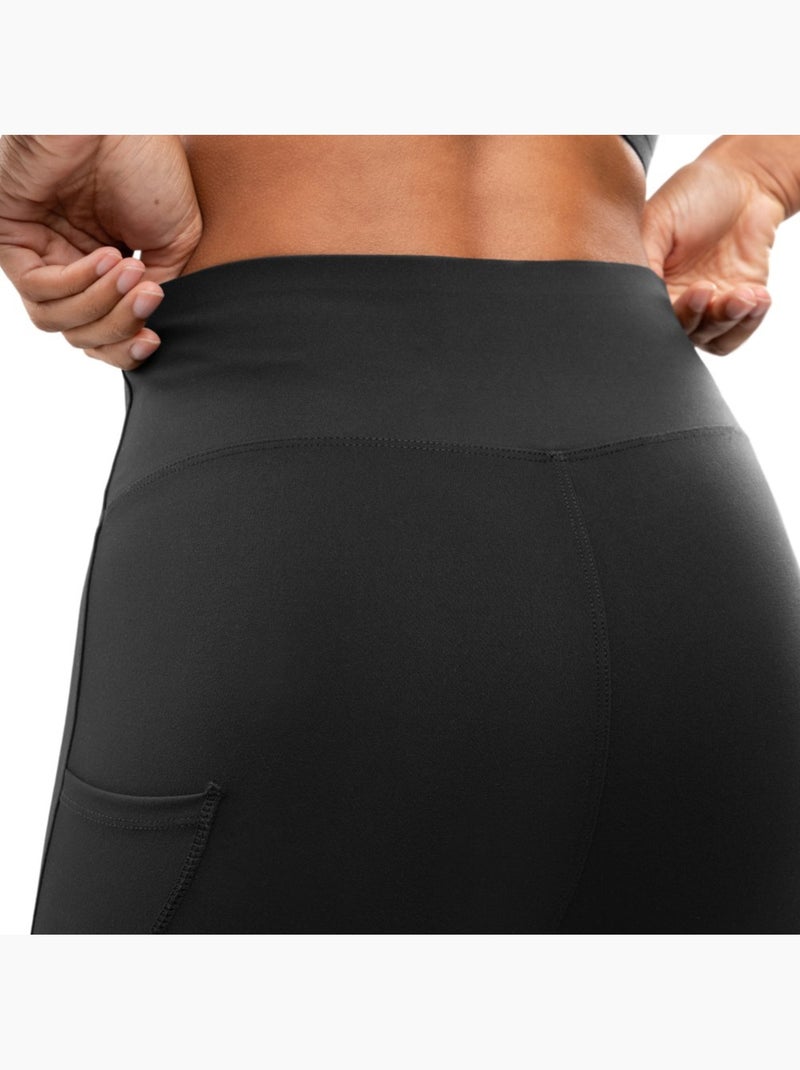 Pantaloncini aderenti da corsa da donna fitness donna thames Nero - Kiabi