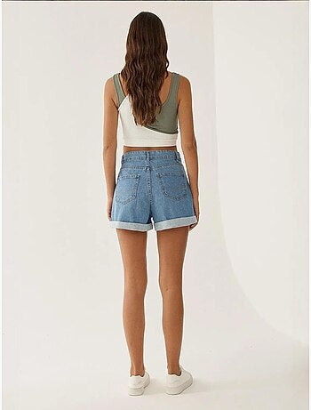 Pantaloncini aderenti da mamma con risvolto hiccup