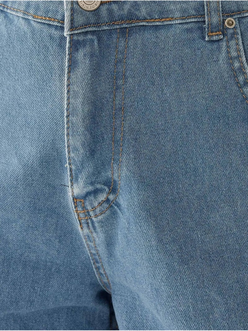Pantaloncini aderenti da mamma con risvolto hiccup Blu - Kiabi