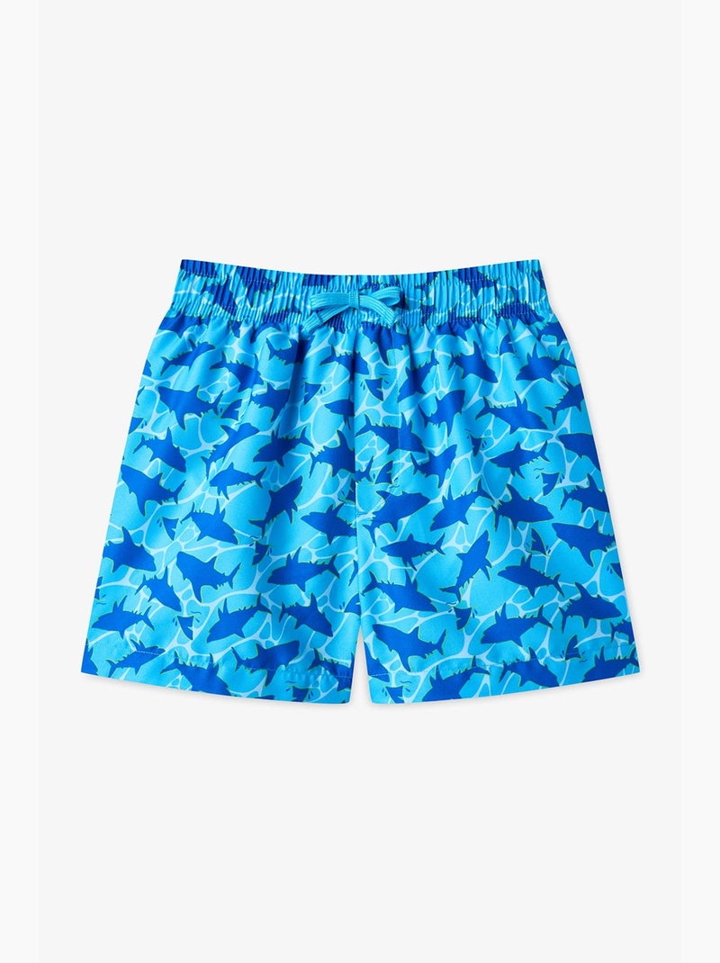 Pantaloncini bambino con stampa squalo deep sea penti Blu - Kiabi