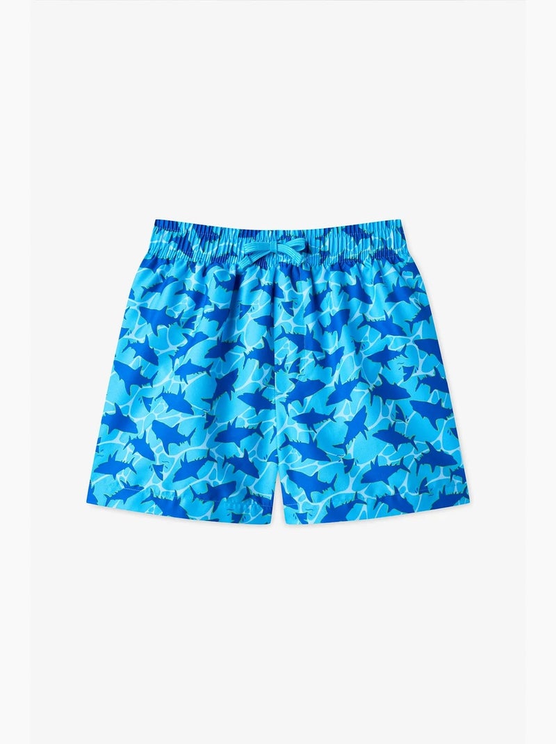 Pantaloncini bambino con stampa squalo deep sea penti Blu - Kiabi