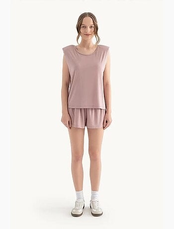 Pantaloncini basic con coulisse a vita media hiccup