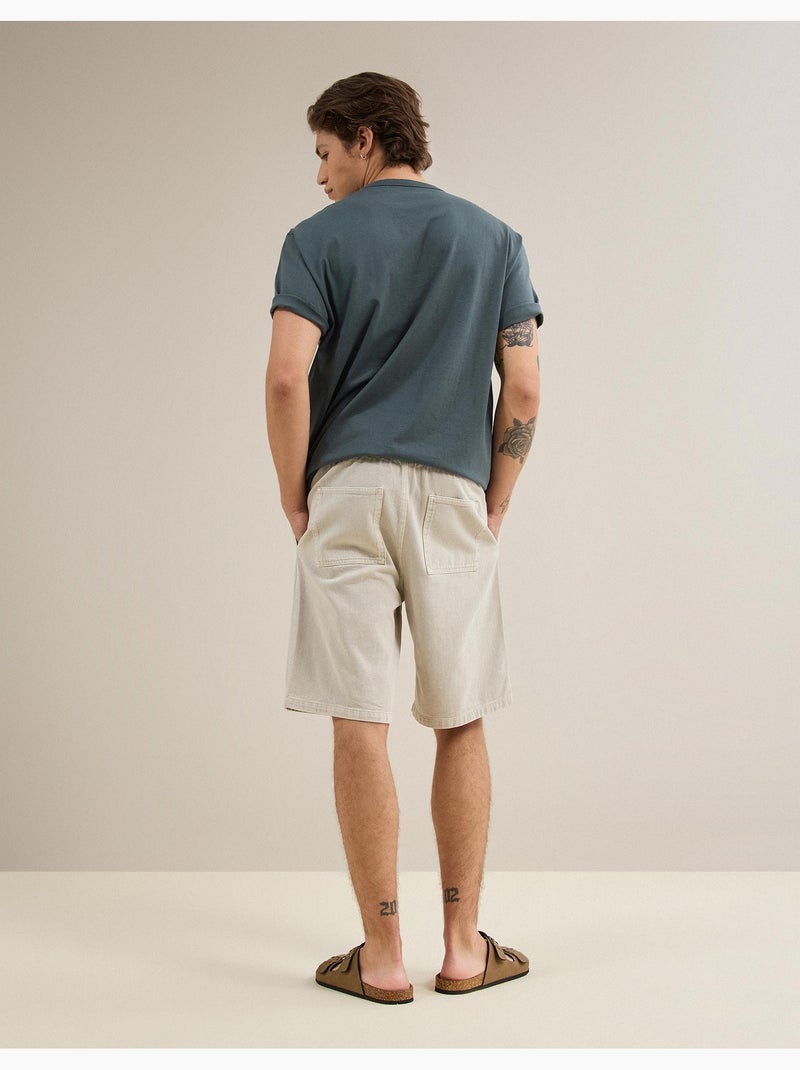 Pantaloncini bermuda twill, mo fashion Grigio - Kiabi