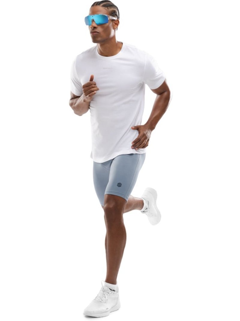 Pantaloncini biker aderenti da allenamento da uomo fitness uomo auckland Blu - Kiabi