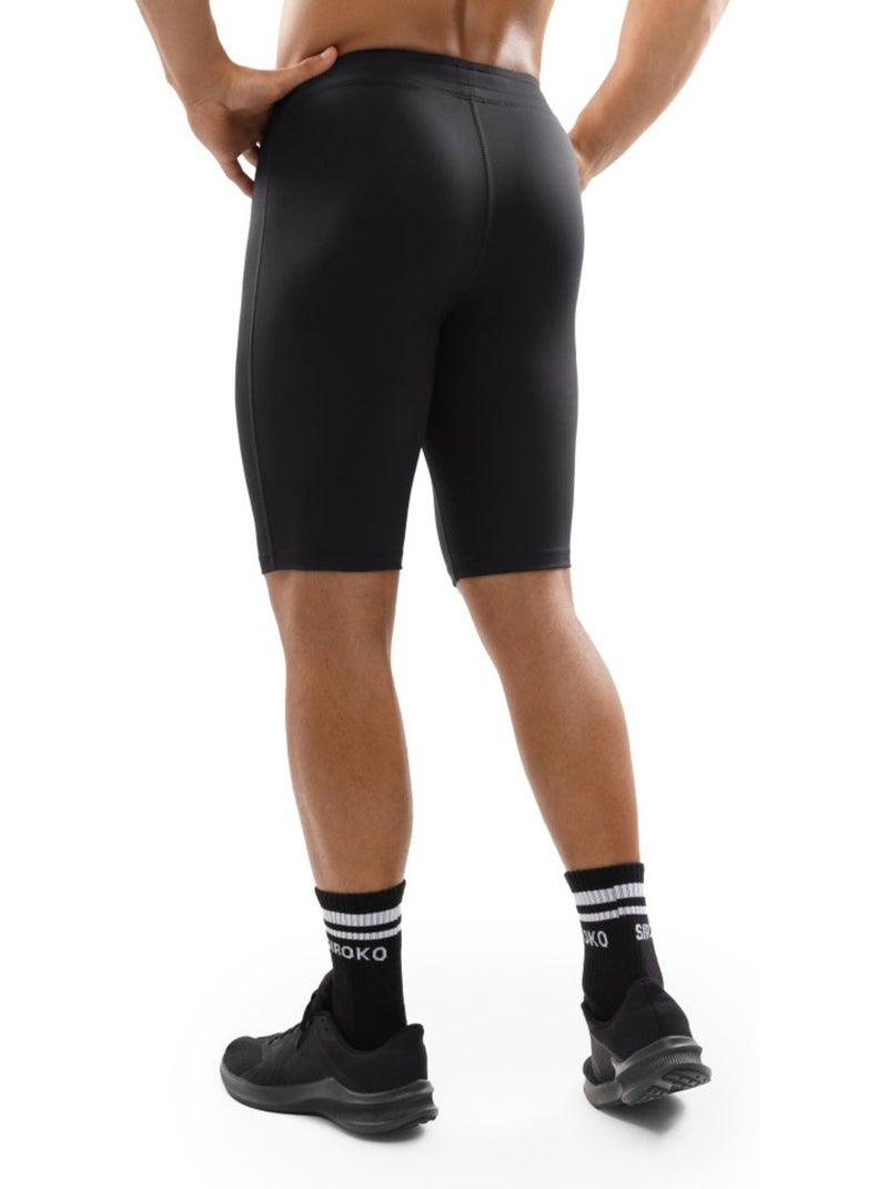 Pantaloncini biker aderenti da allenamento da uomo fitness uomo press Nero - Kiabi