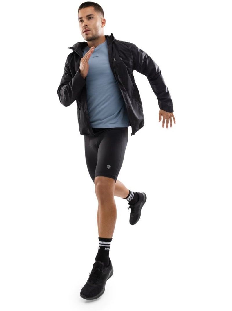 Pantaloncini biker aderenti da allenamento da uomo fitness uomo press Nero - Kiabi