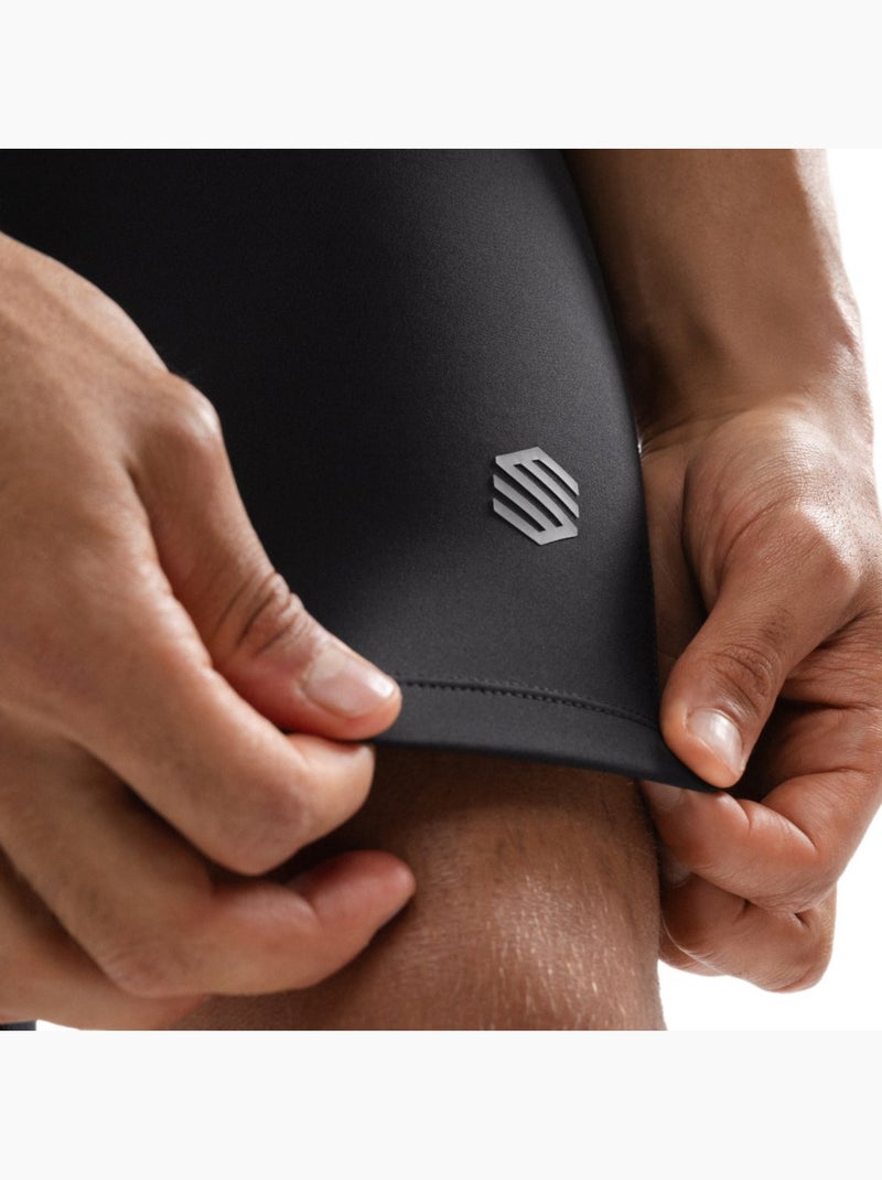 Pantaloncini biker aderenti da allenamento da uomo fitness uomo press Nero - Kiabi