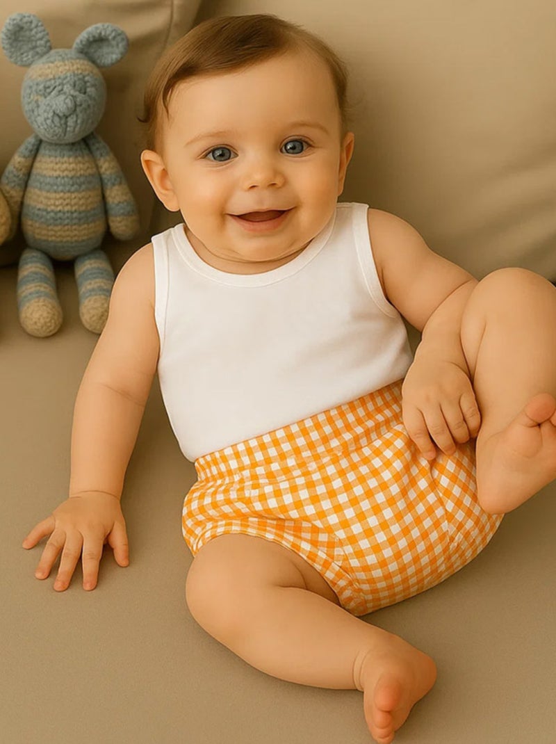 Pantaloncini bloomers in cotone biologico Bianco - Kiabi