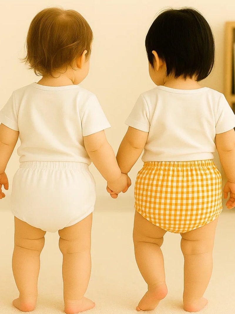 Pantaloncini bloomers in cotone biologico Bianco - Kiabi