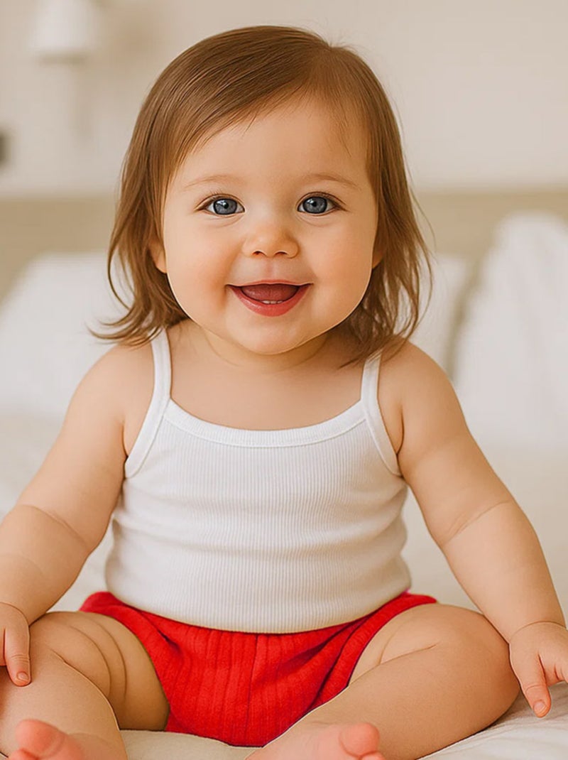 Pantaloncini bloomers in cotone biologico Rosa - Kiabi