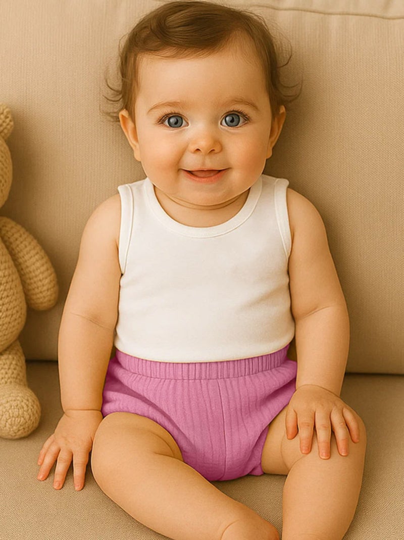 Pantaloncini bloomers in cotone biologico Rosa - Kiabi