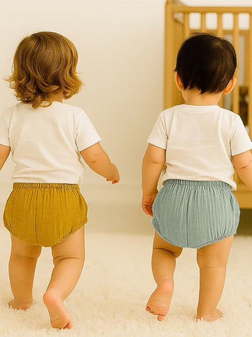 Pantaloncini bloomers in cotone biologico - Kiabi