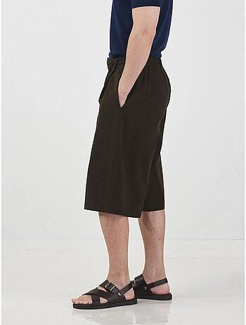 Pantaloncini capri a gamba ampia a vita media con vita con coulisse giesto