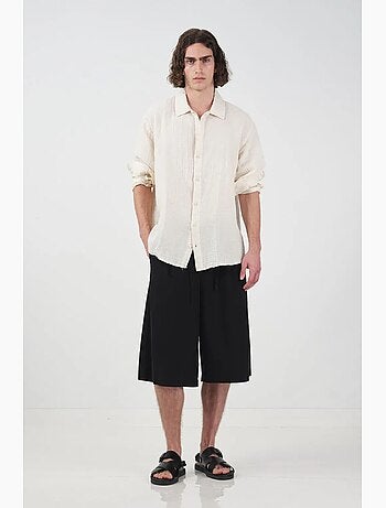 Pantaloncini capri a vita media a gamba ampia giesto