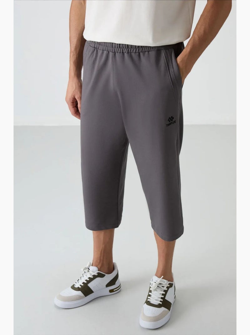 Pantaloncini capri in jersey da uomo tommy Grigio scuro - Kiabi