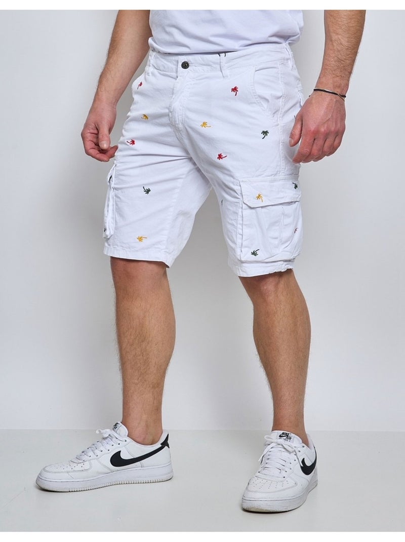Pantaloncini Cargo a fantasia Kebello Bianco - Kiabi