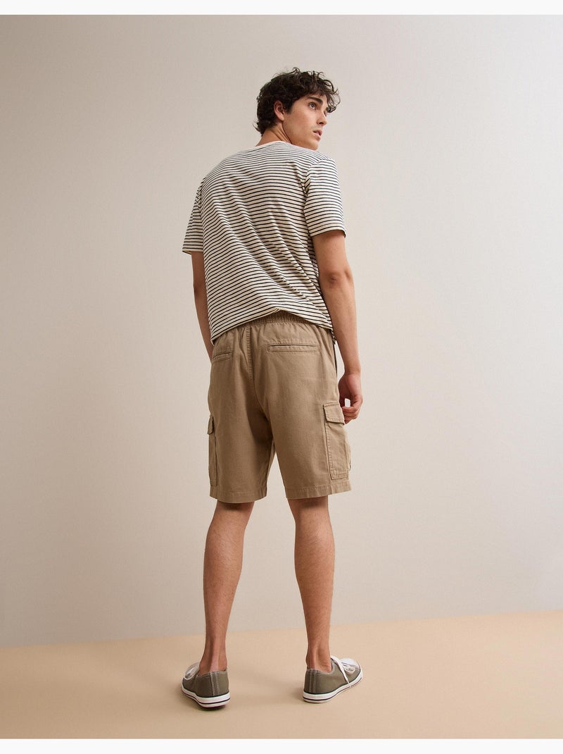 Pantaloncini cargo con lino, MO Fashion Beige - Kiabi
