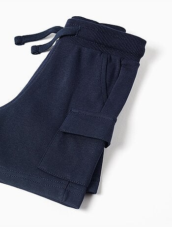 Pantaloncini cargo in felpa con coulisse