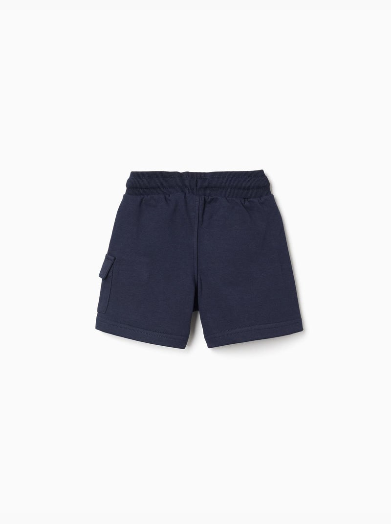 Pantaloncini cargo in felpa con coulisse Blu scuro - Kiabi