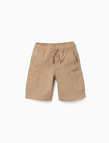 Pantaloncini cargo lunghi in twill con coulisse