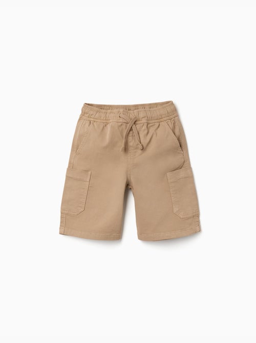 Pantaloncini cargo lunghi in twill con coulisse - Kiabi