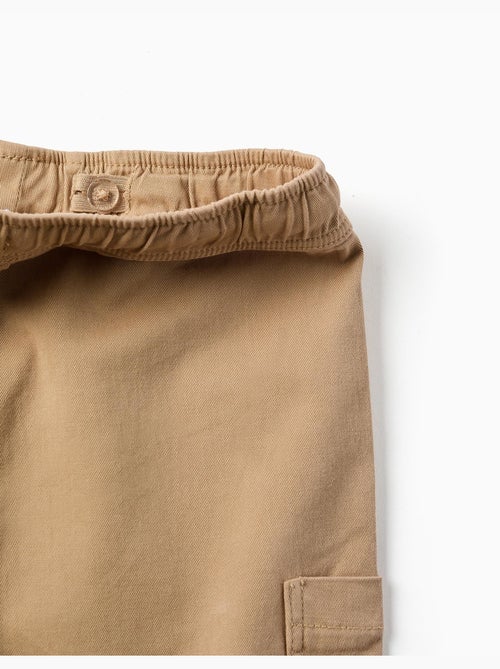 Pantaloncini cargo lunghi in twill con coulisse - Kiabi