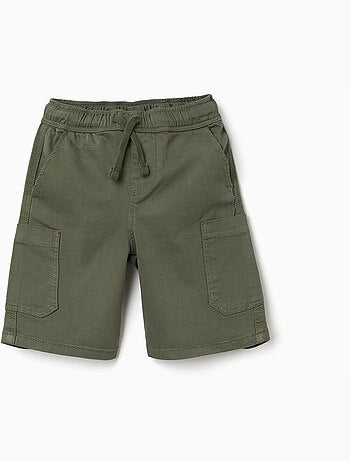 Pantaloncini cargo lunghi in twill con coulisse