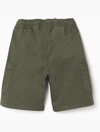 Pantaloncini cargo lunghi in twill con coulisse