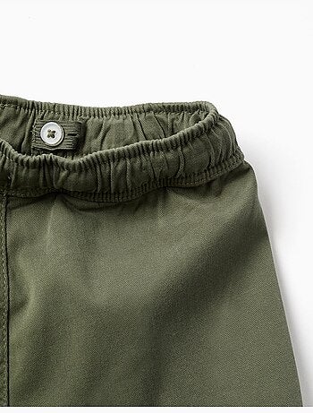 Pantaloncini cargo lunghi in twill con coulisse