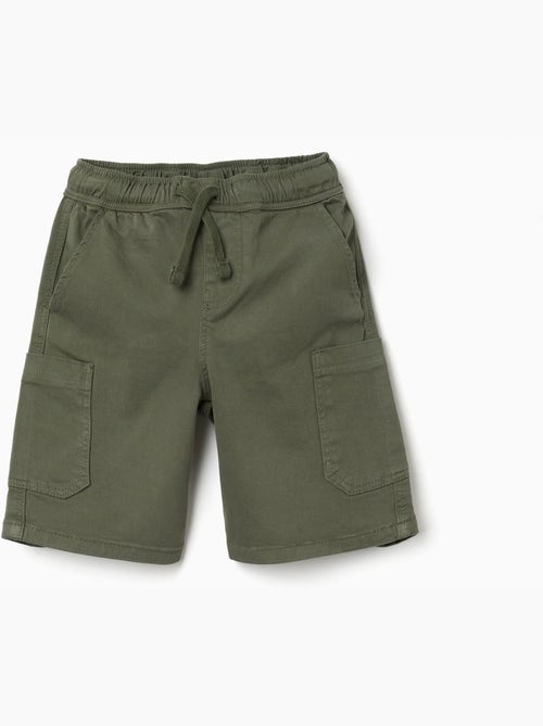 Pantaloncini cargo lunghi in twill con coulisse - Kiabi