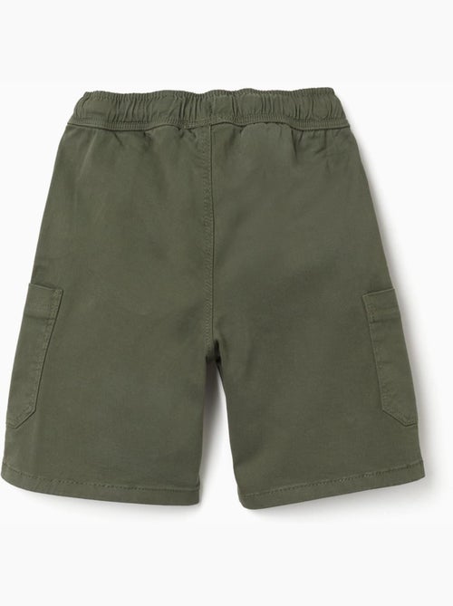 Pantaloncini cargo lunghi in twill con coulisse - Kiabi