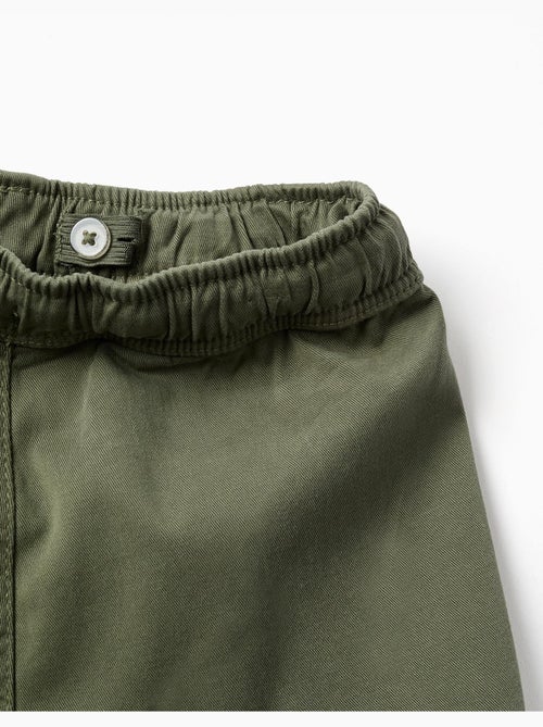 Pantaloncini cargo lunghi in twill con coulisse - Kiabi