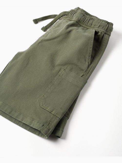 Pantaloncini cargo lunghi in twill con coulisse - Kiabi