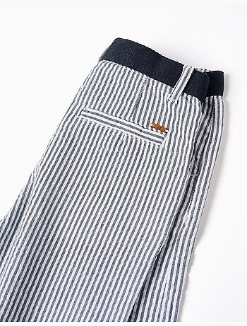 Pantaloncini chino in cotone a righe