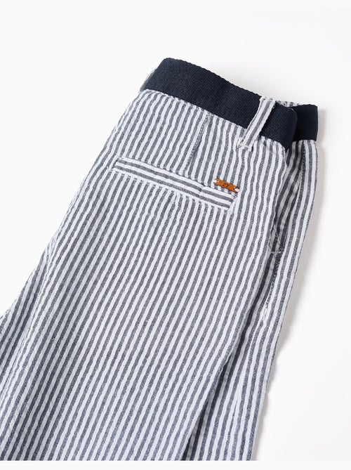 Pantaloncini chino in cotone a righe - Kiabi