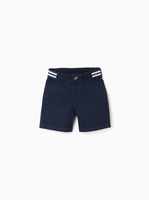 Pantaloncini chino in saffiano con nastro a righe - Kiabi
