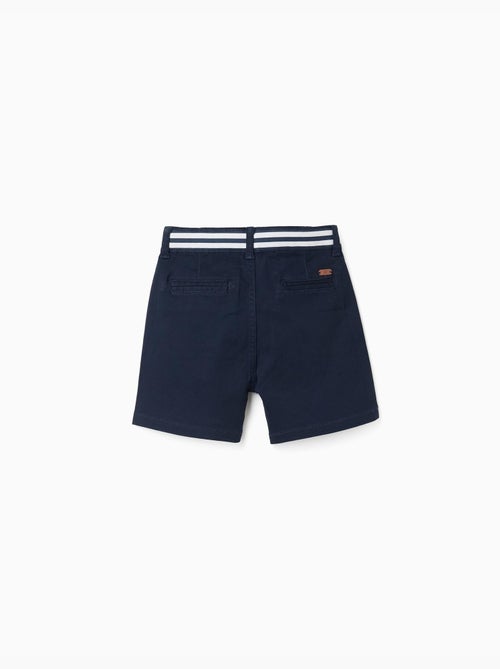 Pantaloncini chino in saffiano con nastro a righe - Kiabi