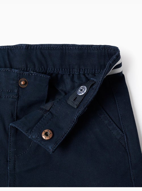 Pantaloncini chino in saffiano con nastro a righe - Kiabi