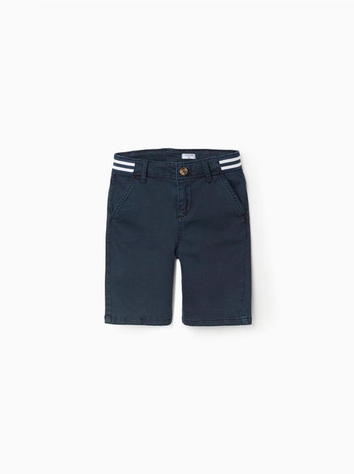 Pantaloncini chino in saffiano con nastro a righe - Kiabi