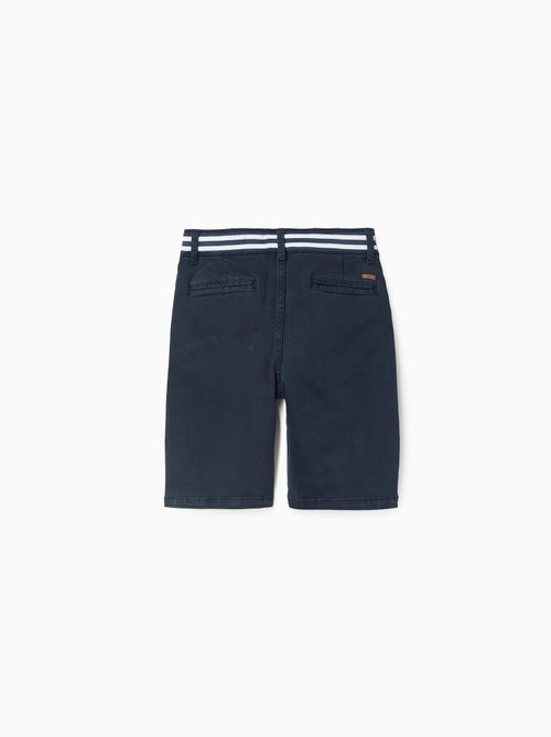 Pantaloncini chino in saffiano con nastro a righe - Kiabi