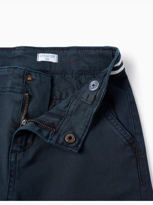 Pantaloncini chino in saffiano con nastro a righe - Kiabi