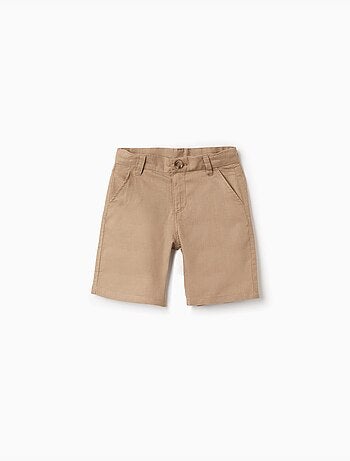 Pantaloncini chino lunghi in lino e cotone