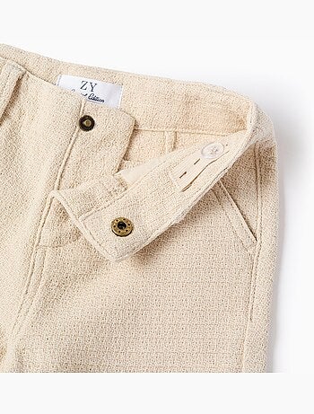 Pantaloncini chino midi in cotone dobby