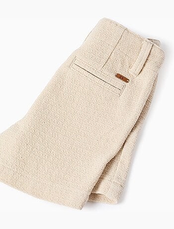 Pantaloncini chino midi in cotone dobby