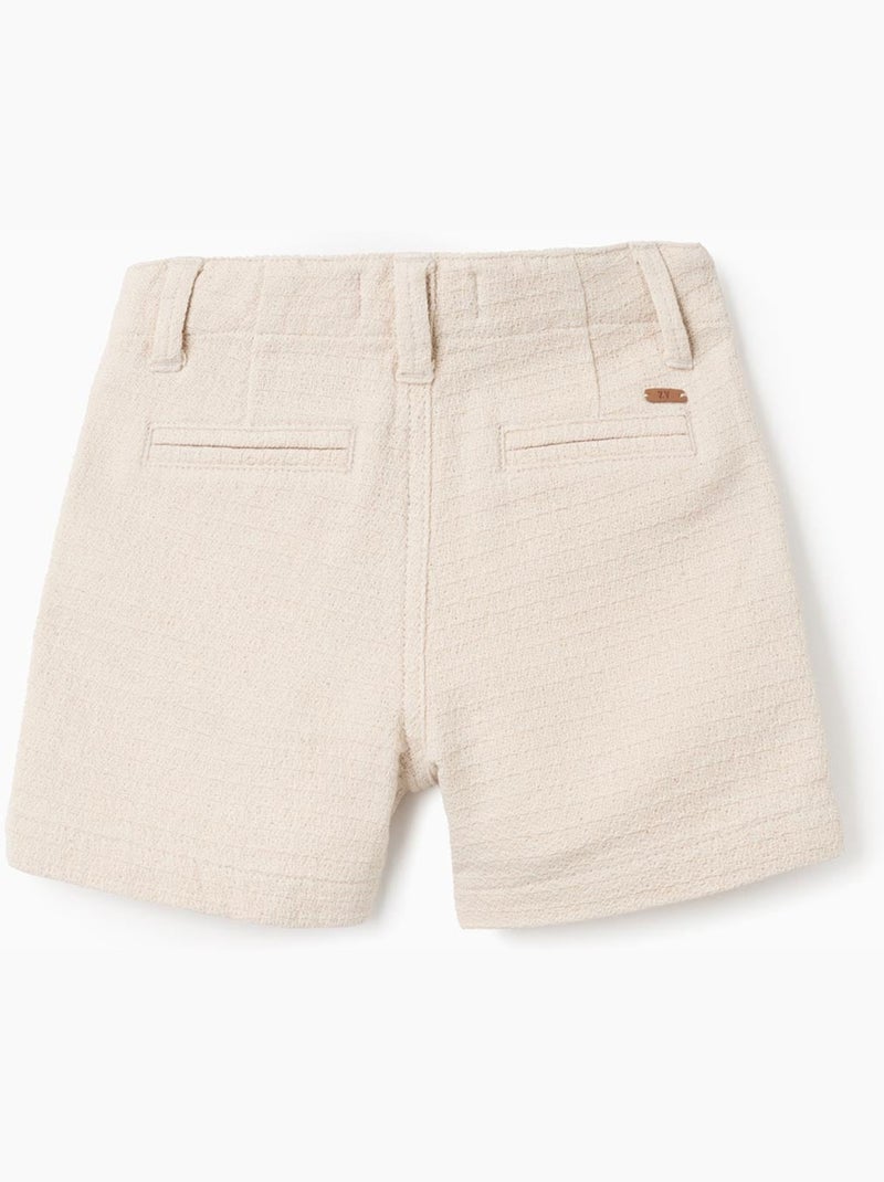 Pantaloncini chino midi in cotone dobby Bianco - Kiabi