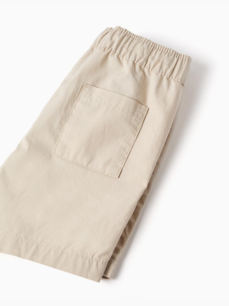 Pantaloncini chino midi in popeline Beige chiaro - Kiabi